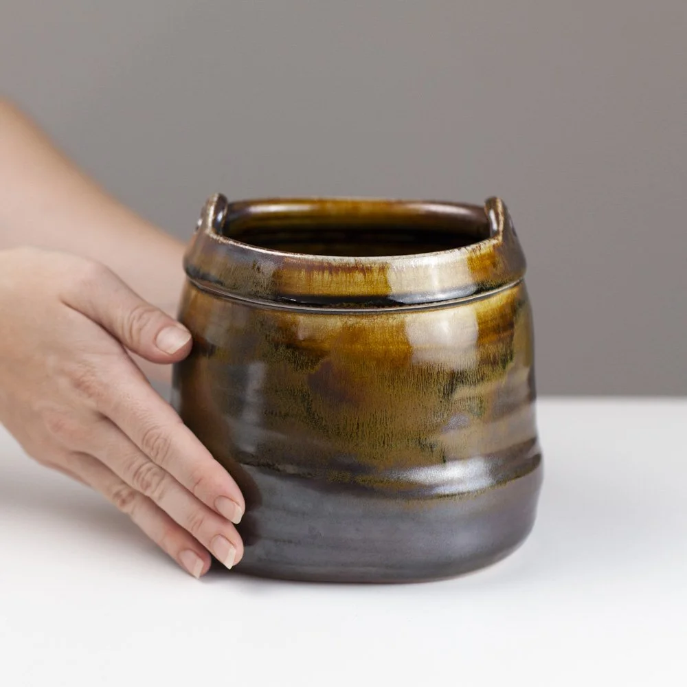 Asymmetric Lugged Pot FLJ 2 by Francis Lloyd-Jones