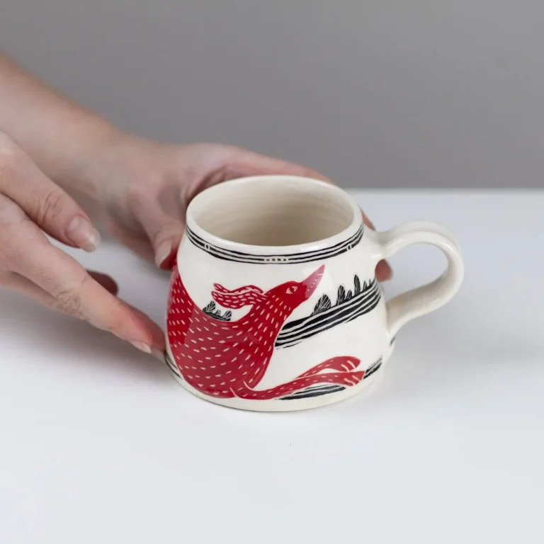 Red Dog, Black Hills Mug OLS16 by Simon Olley