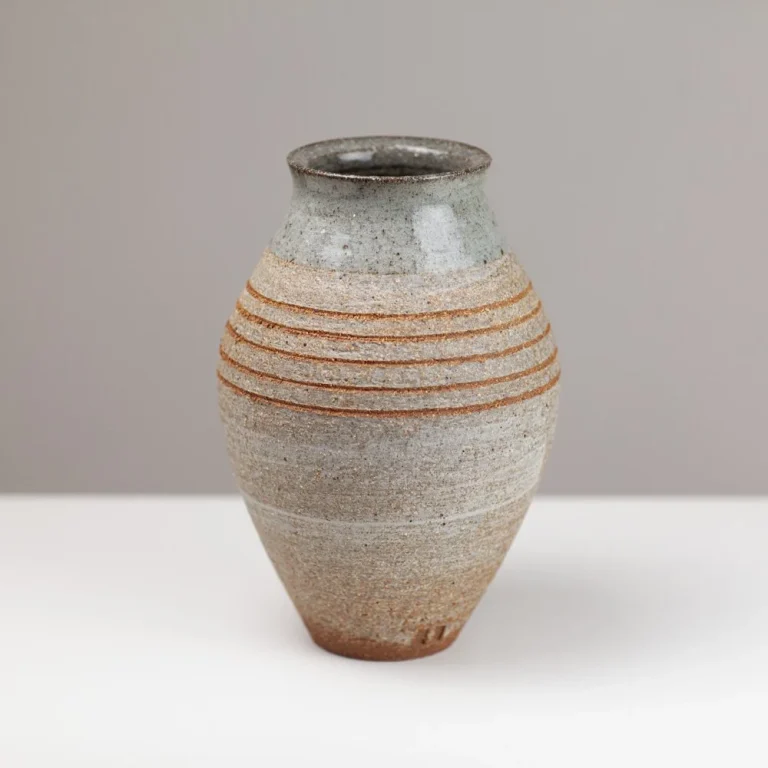 Sgraffito Grogged Jar, Glaze Collar 26 by Bert Jones