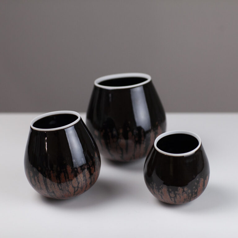 Trio of Rocking Bowls 20-22 by Chris Keenan