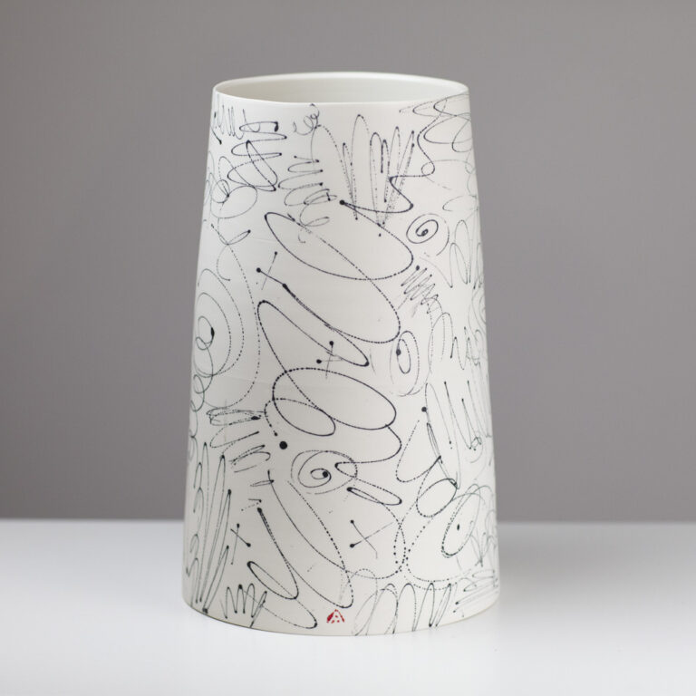 Tall wide cylinder vase AT249 by Ali Tomlin