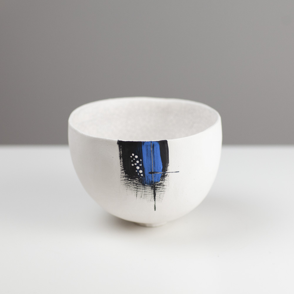 Pinch Bowl Blue HOL28 by Jane Hollidge