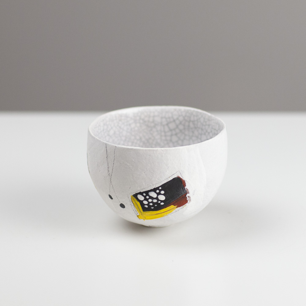 Pinch Pot Abstract Crackle 34 by Jane Hollidge