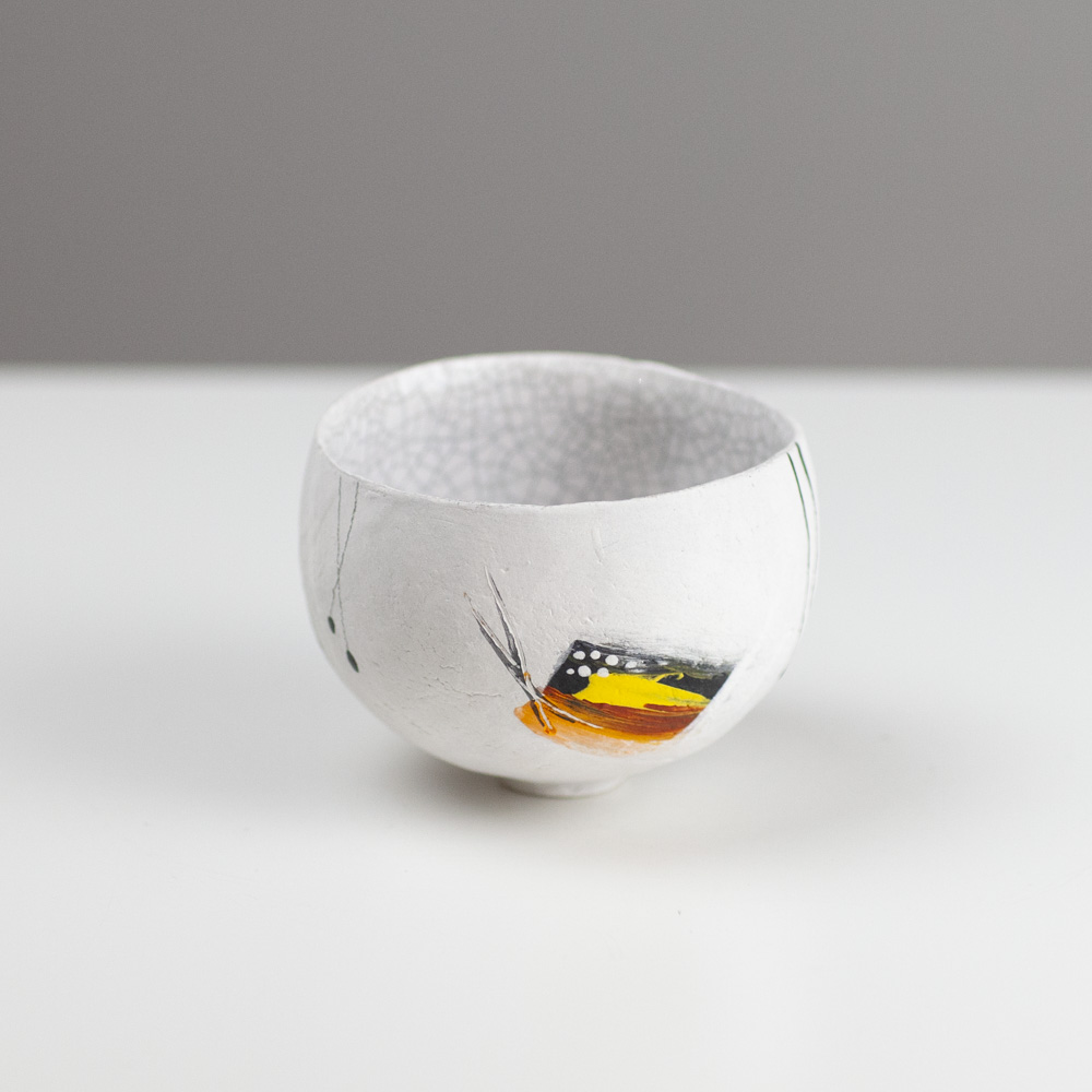 Pinch Pot Abstract Crackle 36 by Jane Hollidge