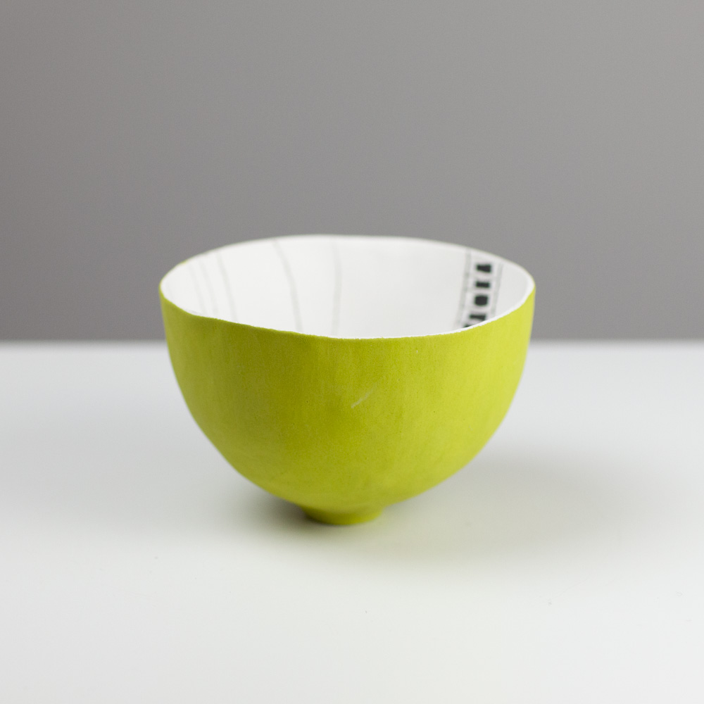 Green Bowl HOL10 by Jane Hollidge