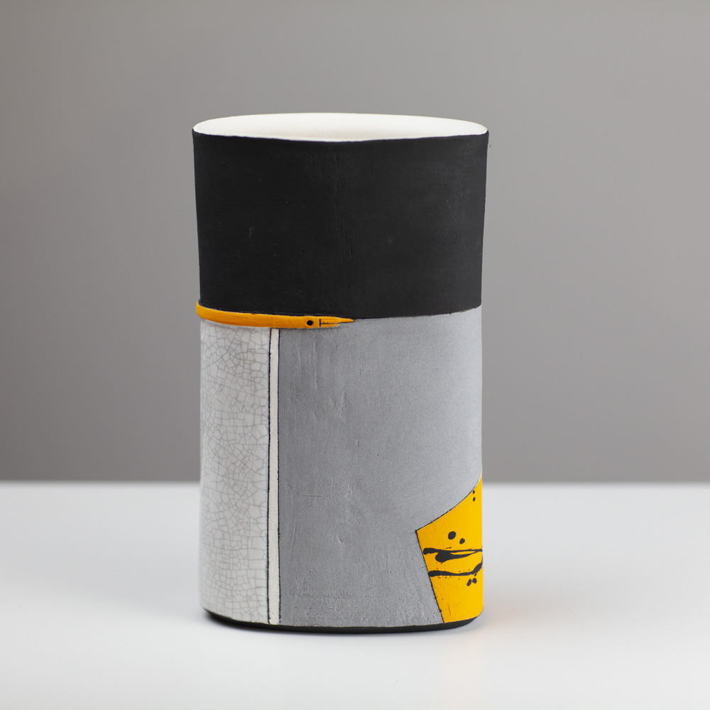 Large Slab Black Orange 4 by Jane Hollidge