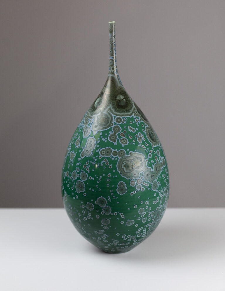 Green Crystalline Vase 4 by Matt Horne