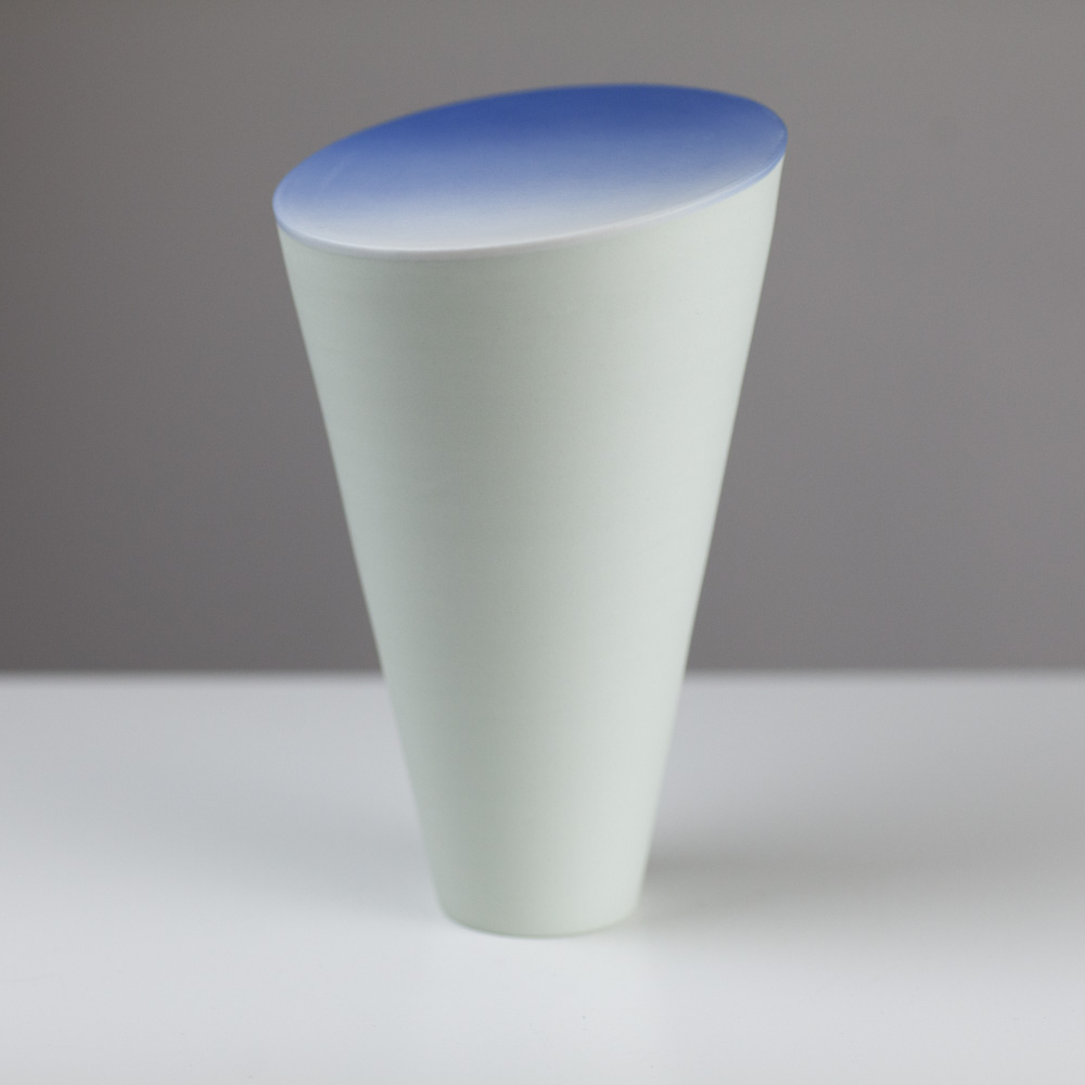 Slanted stem vase large GV1 by Arjan Van Dal