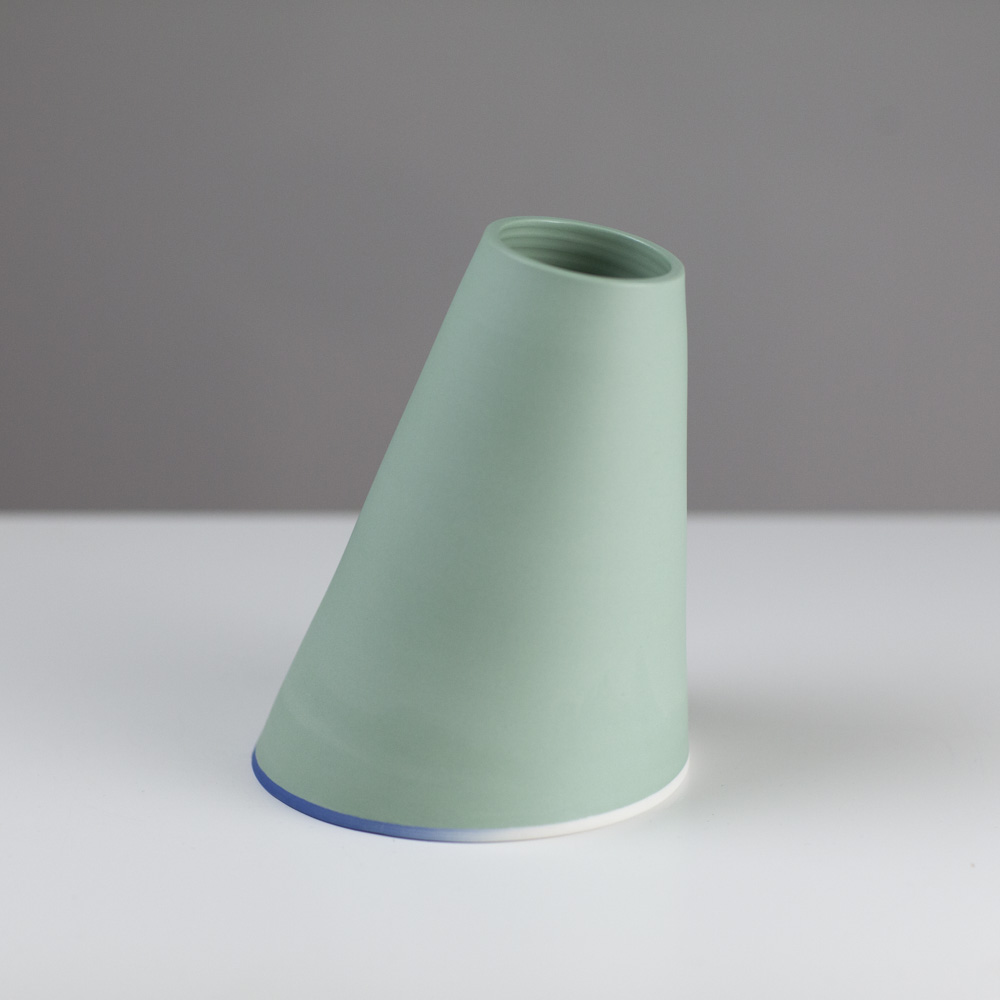 Slanted stem vase small GV2 by Arjan Van Dal